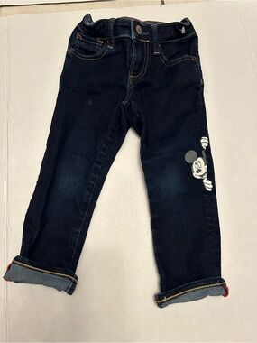 Disney Mickey Kids Dark Blue Denim Jeans with Mickey Graphic